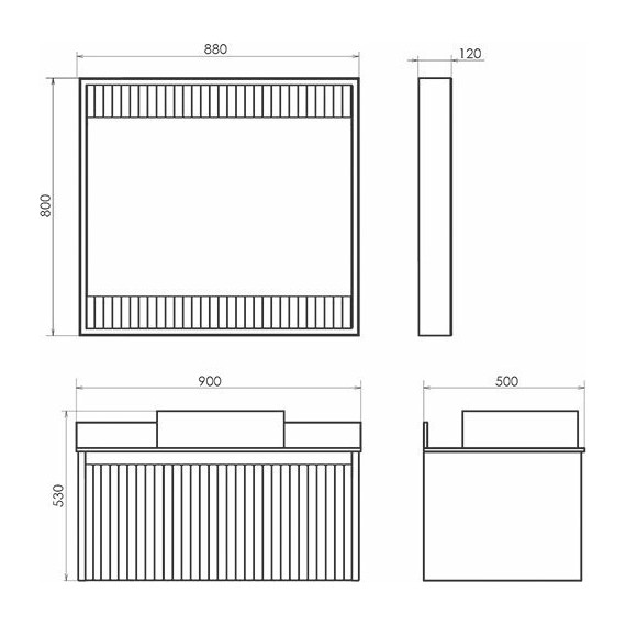 Тумба подвесная с раковиной Comforty Марсель 90 см (раковина Comforty 9110) белый матовый фото 8