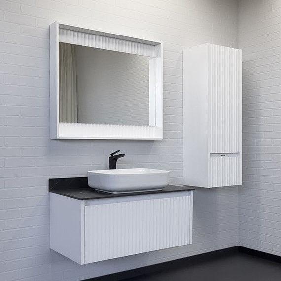 Тумба подвесная с раковиной Comforty Марсель 90 см (раковина Comforty T-Y9378) белый матовый фото 2