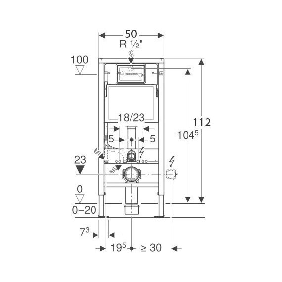 Инсталляция для подвесного унитаза Geberit Duofix Delta 458.163.21.1 - 7 Инсталляция для подвесного унитаза Geberit Duofix Delta 458.163.21.1 фото 7