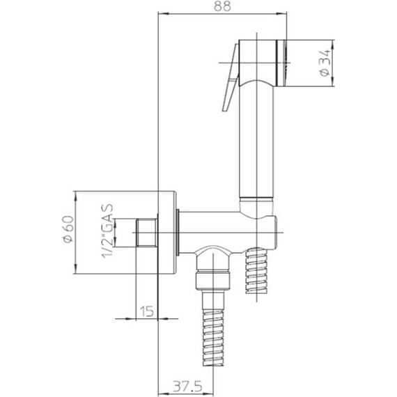 Набор для гигиенического душа Bossini Paloma C69001B.030 фото 2