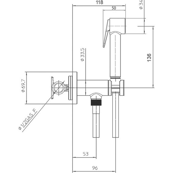 Набор для гигиенического душа Bossini Paloma E37007B.030 фото 2