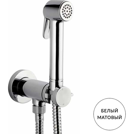 Набор для гигиенического душа Bossini Paloma E37007B.045, белый матовый фото 