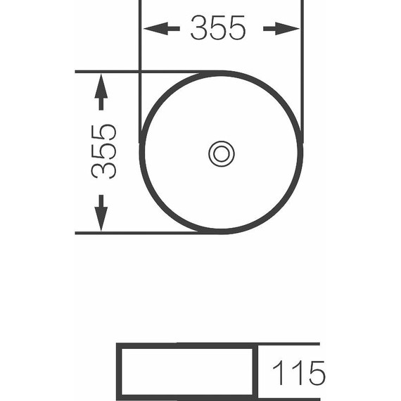 Раковина-чаша Grossman Color 35 см GR-5010GW, золото/белый - 4 Раковина-чаша Grossman Color 35 см GR-5010GW, золото/белый фото 4