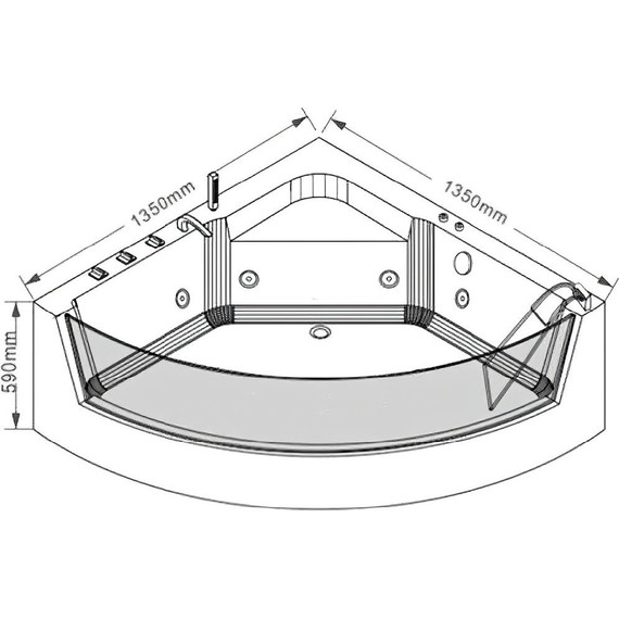 Ванна гидромассажная Grossman 135x135 см GR-13513-1 фото 7