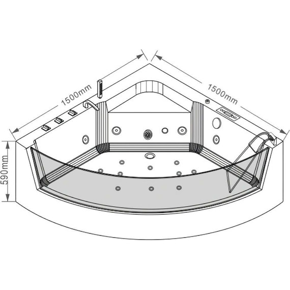 Ванна гидромассажная Grossman 150x150 см GR-15000 фото 8