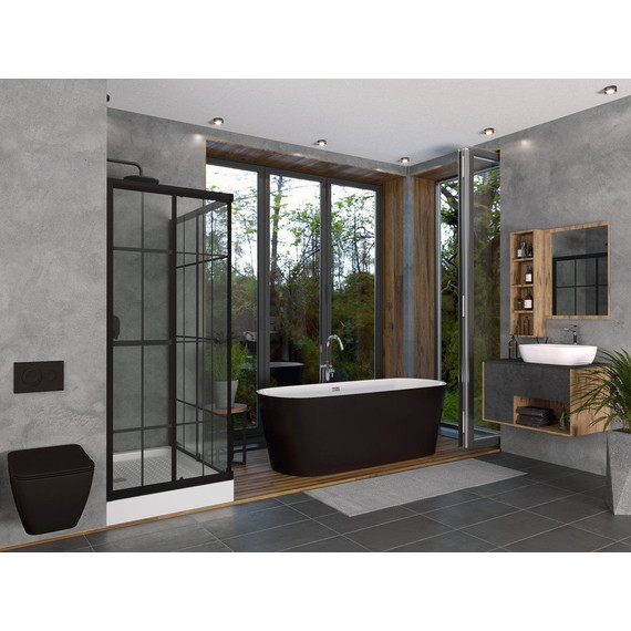 Ванна отдельностоящая Grossman 170x70 см GR-2601B, черный - 5 Ванна отдельностоящая Grossman 170x70 см GR-2601B, черный фото 5