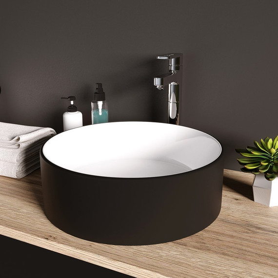 Раковина-чаша Grossman 36 см GR-4040BW, черный/белый - 2 Раковина-чаша Grossman 36 см GR-4040BW, черный/белый фото 2