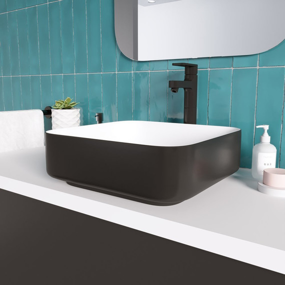 Раковина-чаша Grossman 38 см GR-4042BW, черный/белый фото 2