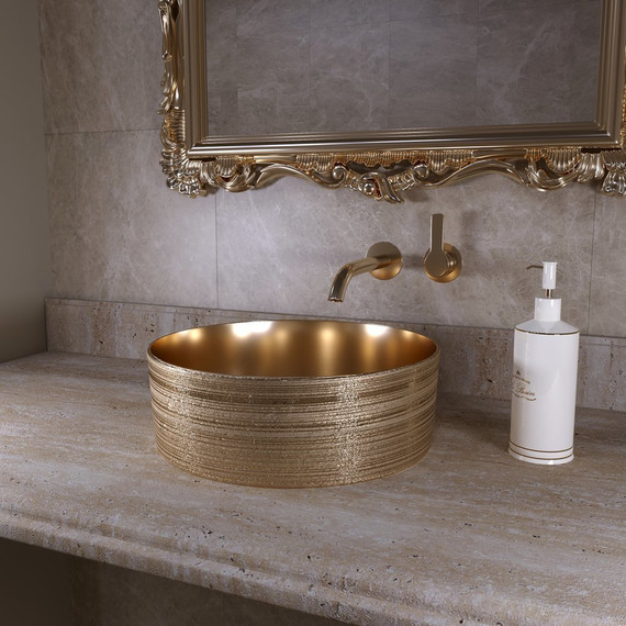 Раковина-чаша Grossman Color 35 см GR-5010GG, золото - 2 Раковина-чаша Grossman Color 35 см GR-5010GG, золото фото 2