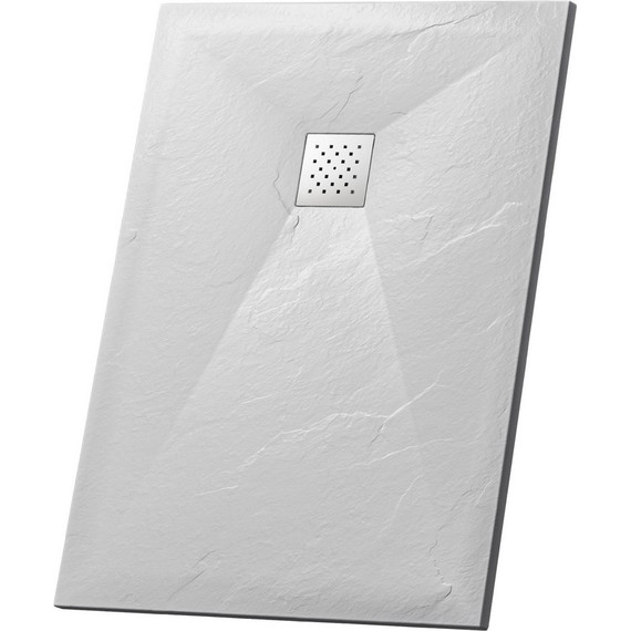 Поддон каменный Grossman Strong 100x70 см GR-S170100Q, белый матовый фото 
