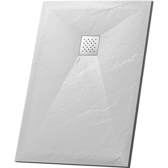 Поддон каменный Grossman Strong 100x80 см GR-S180100Q, белый матовый фото 