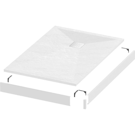 Поддон каменный Grossman Strong 110x90 см GR-S190110Q, белый матовый фото 2