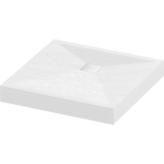 Поддон каменный Grossman Strong 90x90 см GR-S19090Q, белый матовый фото 3