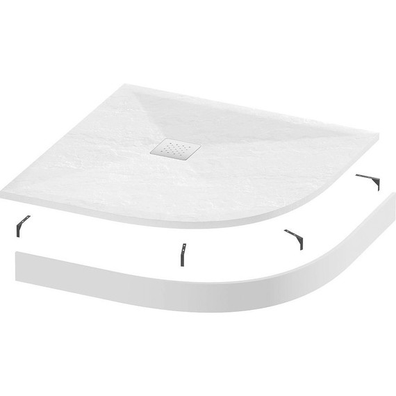 Поддон каменный Grossman Strong 90x90 см GR-S19090, белый матовый фото 2