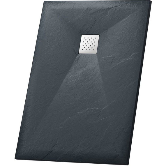 Поддон каменный Grossman Strong 110x80 см GR-S280110Q, графит матовый фото 