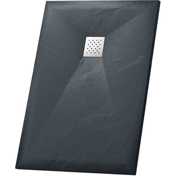 Поддон каменный Grossman Strong 120x80 см GR-S280120Q, графит матовый фото 