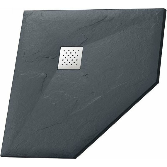 Поддон каменный Grossman Strong 90x90 см GR-S29090D, графит матовый фото 