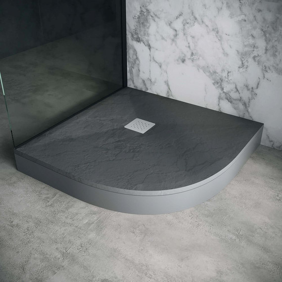 Поддон каменный Grossman Strong 90x90 см GR-S29090, графит матовый фото 4