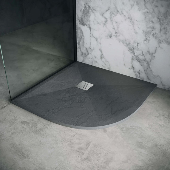 Поддон каменный Grossman Strong 90x90 см GR-S29090, графит матовый фото 5