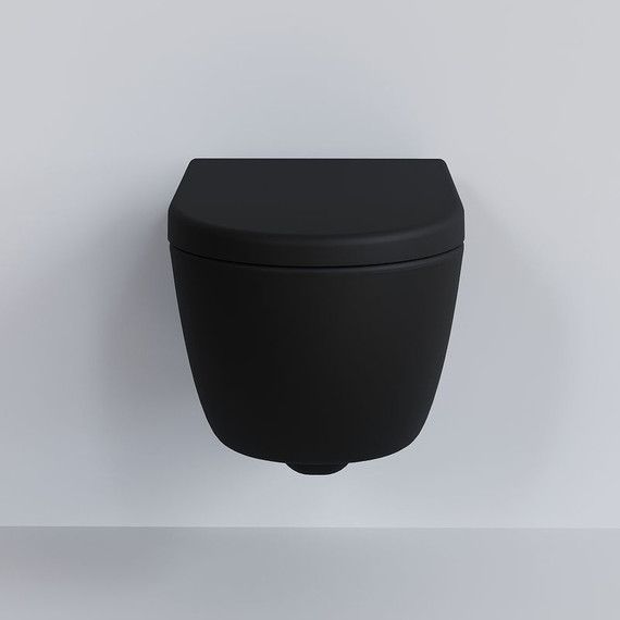 Унитаз подвесной безободковый Ambassador Abner 103T20201R, черный матовый, Цвет производителя: чёрный фото 4