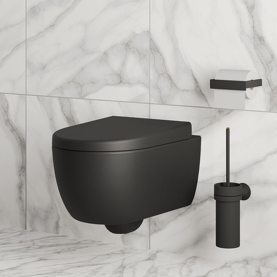 Унитаз подвесной безободковый Ambassador Abner 103T20201R, черный матовый, Цвет производителя: чёрный фото 7