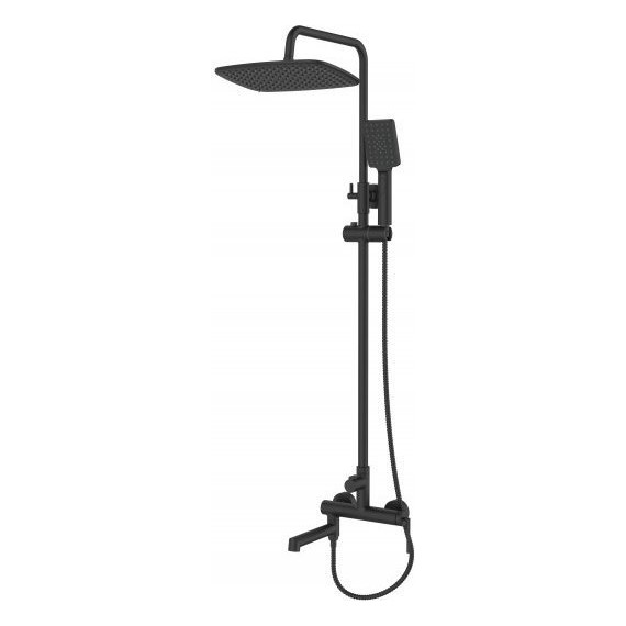 Душевая стойка BelBagno Acqua ACQUA-VSCM-NERO, чёрный матовый, Цвет производителя: чёрный матовый фото 