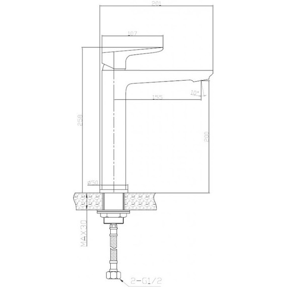 Смеситель для раковины высокий BelBagno Ancona ANCONA-LMC-CRM - 2 Смеситель для раковины высокий BelBagno Ancona ANCONA-LMC-CRM фото 2