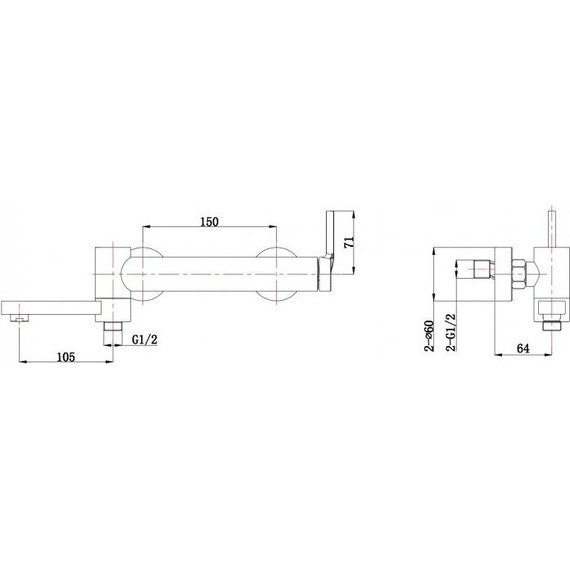 Смеситель для ванны BelBagno Etna ETN-VASM-IN, сатин фото 2