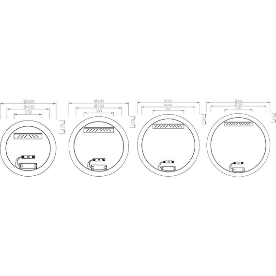 Зеркало Ravak Luna 70 см X000001579 фото 4