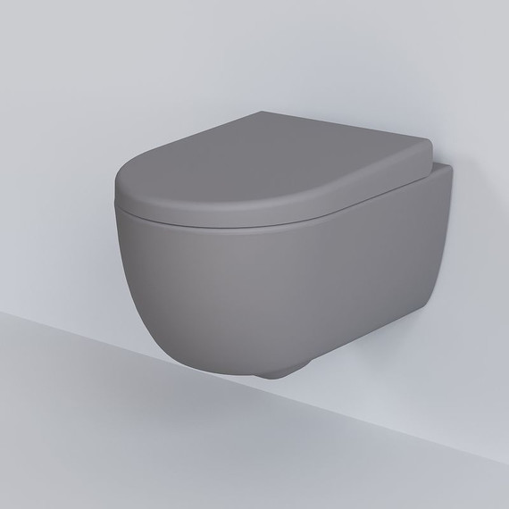 Унитаз подвесной безободковый Ambassador Abner 103T20301R, серый матовый, Цвет производителя: серый фото 3