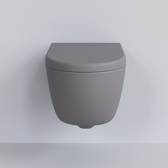 Унитаз подвесной безободковый Ambassador Abner 103T20301R, серый матовый, Цвет производителя: серый фото 4