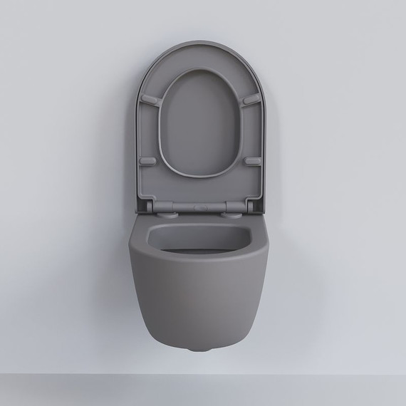 Унитаз подвесной безободковый Ambassador Abner 103T20301R, серый матовый, Цвет производителя: серый фото 5