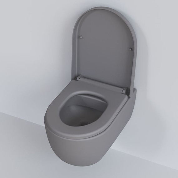 Унитаз подвесной безободковый Ambassador Abner 103T20301R, серый матовый, Цвет производителя: серый фото 6