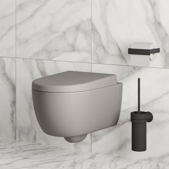 Унитаз подвесной безободковый Ambassador Abner 103T20301R, серый матовый, Цвет производителя: серый фото 7