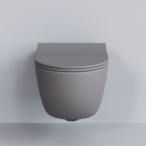 Унитаз подвесной безободковый Ambassador Abner 103T20301R, серый матовый, Цвет производителя: серый фото 10