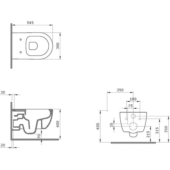 Унитаз подвесной безободковый Ambassador Abner 103T20501R, темно-бежевый матовый, Цвет производителя: коричневый фото 12