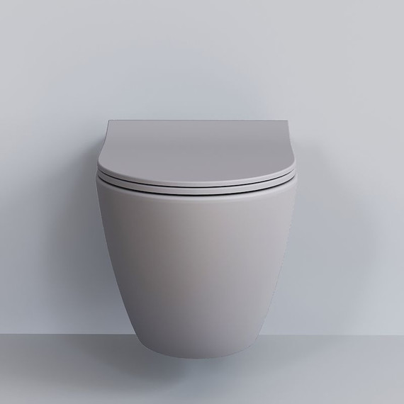 Унитаз подвесной безободковый Ambassador Queen 113T20301R, серый матовый, Цвет производителя: серый фото 3