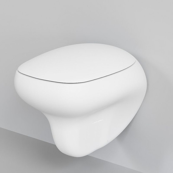 Унитаз подвесной безободковый Ambassador Diamond 123T20101R, белый матовый фото 3