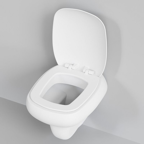 Унитаз подвесной безободковый Ambassador Diamond 123T20101R, белый матовый фото 6