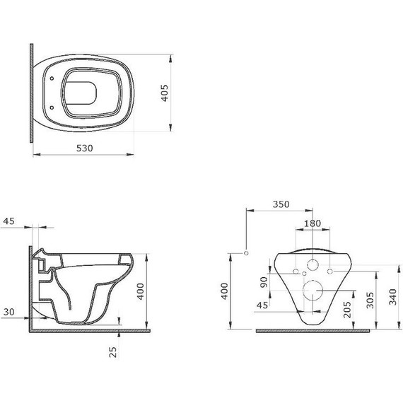 Унитаз подвесной безободковый Ambassador Diamond 123T20201R, черный матовый, Цвет производителя: чёрный фото 7