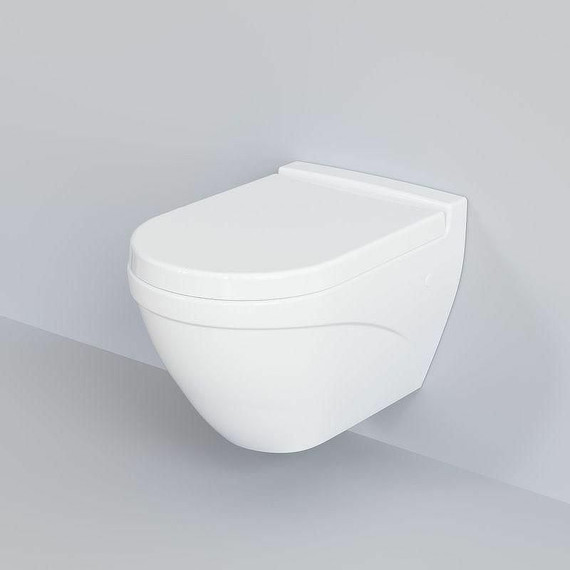 Унитаз подвесной безободковый Ambassador Nord 133T20001, Цвет производителя: белый фото 3