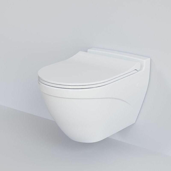 Унитаз подвесной безободковый Ambassador Nord 133T20101, белый матовый фото 8