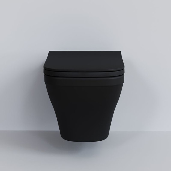 Унитаз подвесной безободковый Ambassador Benefit 203T20201R, черный матовый, Цвет производителя: чёрный фото 10