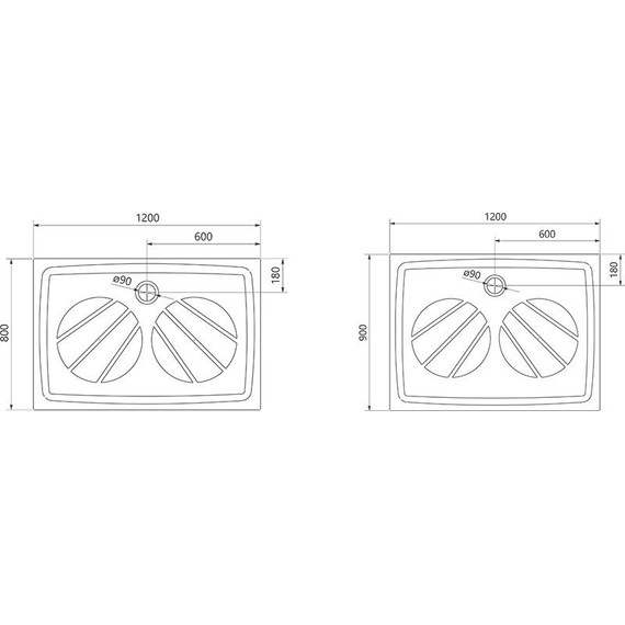 Поддон Ravak Gigant Pro 120x90 см XA03G701010BM, чёрный матовый фото 2