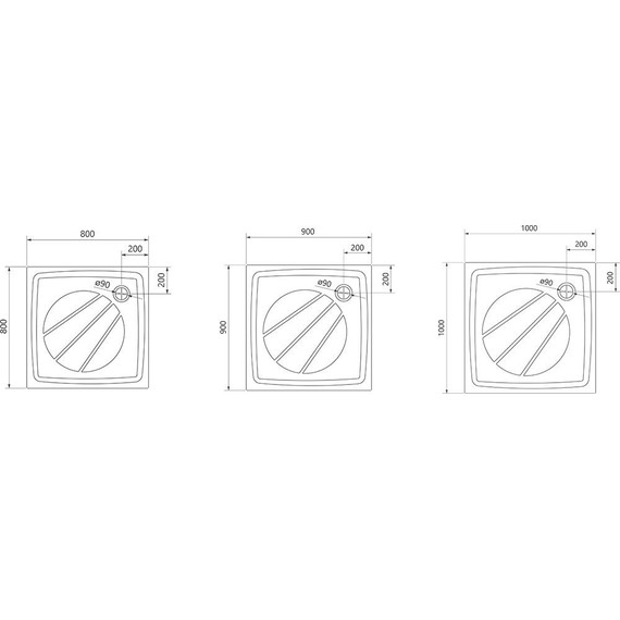 Поддон Ravak Perseus Pro 100x100 см XA03AA01010BM, чёрный матовый - 2 Поддон Ravak Perseus Pro 100x100 см XA03AA01010BM, чёрный матовый фото 2