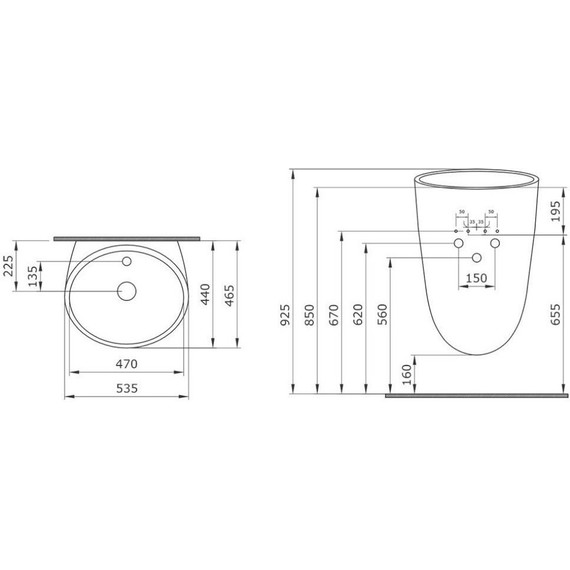 Раковина подвесная Ambassador Queen 53 см 116T20102, белый матовый фото 8