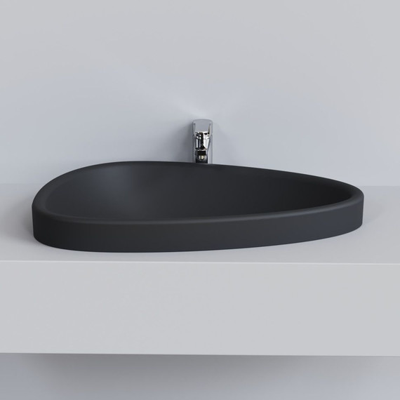 Раковина врезная на столешницу Ambassador Kingston 58 см 146T20202, черный матовый фото 3