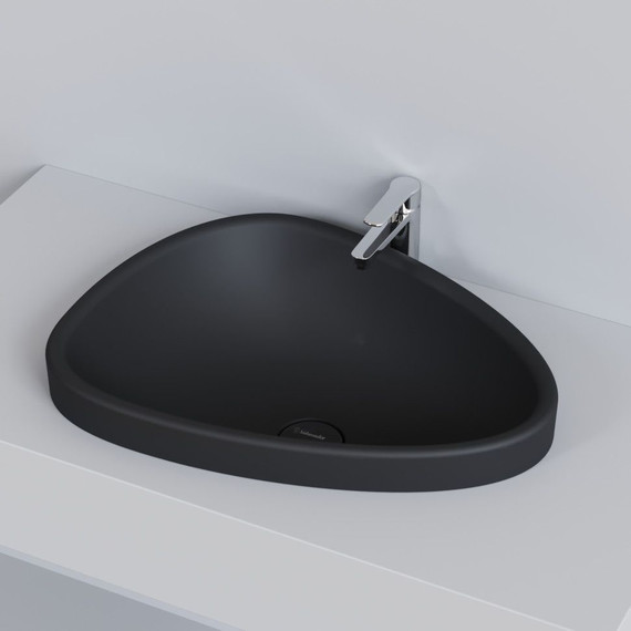 Раковина врезная на столешницу Ambassador Kingston 58 см 146T20202, черный матовый фото 4