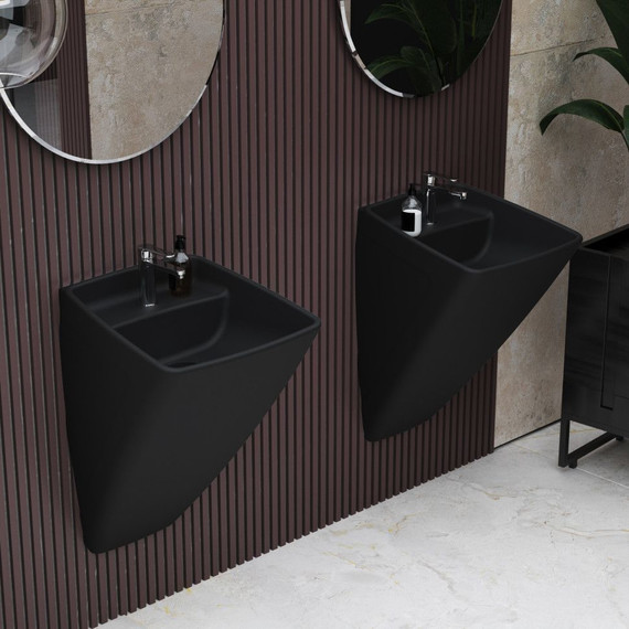 Раковина подвесная Ambassador Benefit 47 см 206T20201, черный матовый фото 6