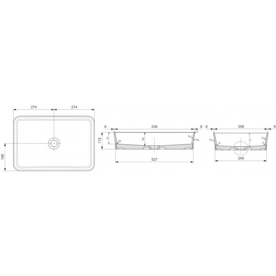 Раковина-чаша Ambassador Conrad 54 см 226T20001 фото 6